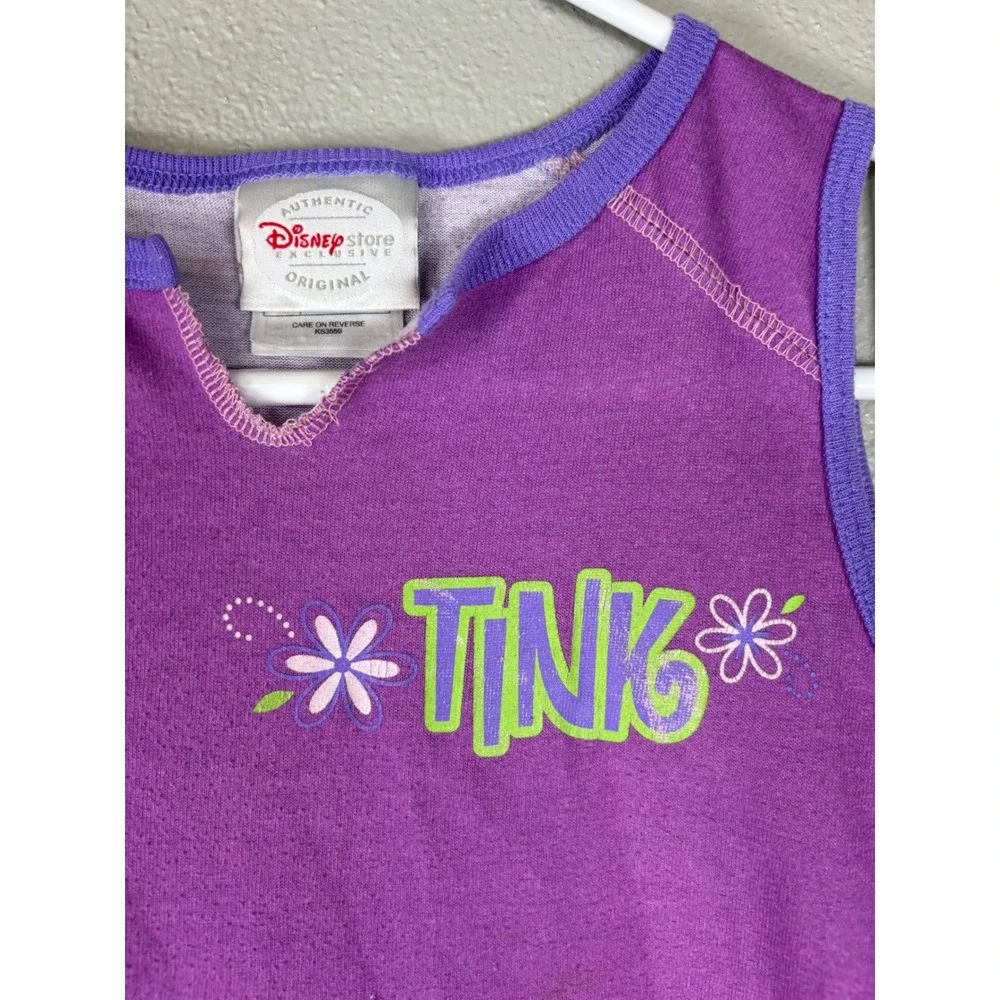 Disney Store Tinker Bell Purple Nightgown Tank Dress Girls 7/8 Sleeveless 2000's